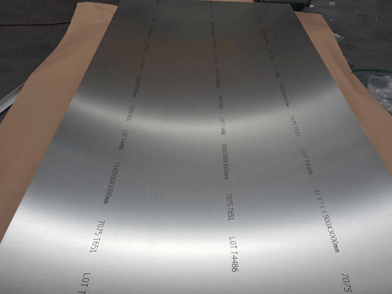 A7075 T6 T651 acciones de chapa de aleación de aluminio
