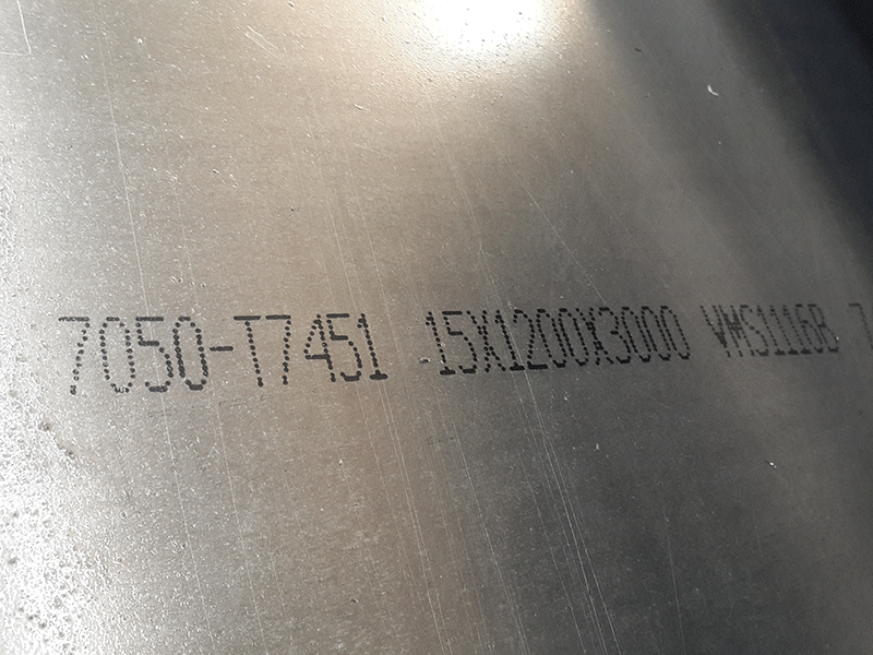 7050 placa de aleación de aluminio